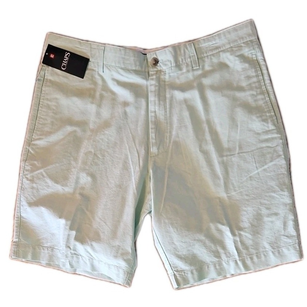 Chaps Mint Leaf Oxford Cloth Bermuda Shorts Mens 38 w/ 10" Inseam Flat Front NWT